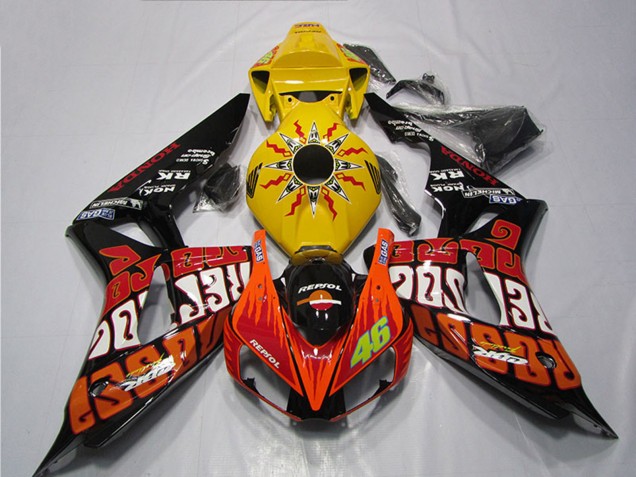 Comprare Carena Moto Honda CBR1000RR 2004-2005 - Giallo Arancia Nero Lucido Repsol Rossi 46