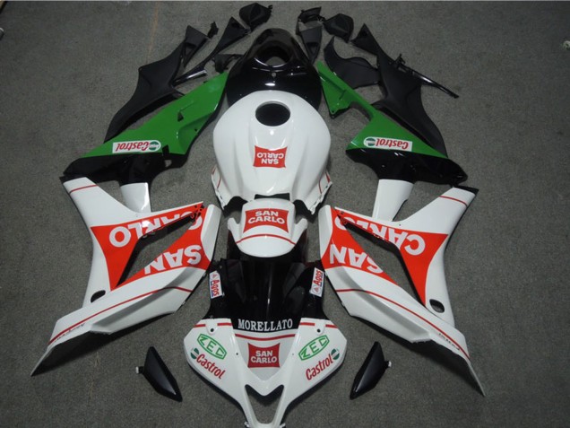 Comprare Carena Moto Honda CBR1000RR 2004-2005 - Bianco Rosso Verde Nero Lucido San Carlo Castrol