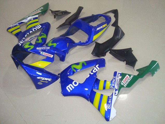 Comprare Carena Moto Honda CBR900RR 929 2000-2001 - Blu Giallo Verde MoviStar Castrol