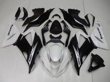 Comprare Kit Carena Moto Completo Kawasaki ZX6R 2013-2018 - Bianco Nero Opaco
