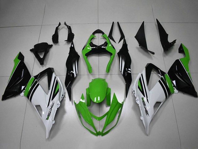 Comprare Carena Moto Kawasaki ZX6R 2013-2018 - Verde Bianco Nero Banda