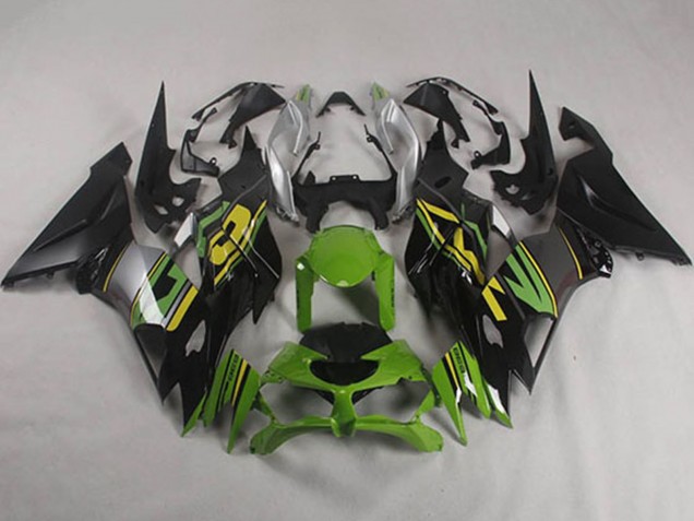 Comprare Carena Moto Kawasaki ZX6R 2019-2022 - Verde Giallo Argento Nero Opaco