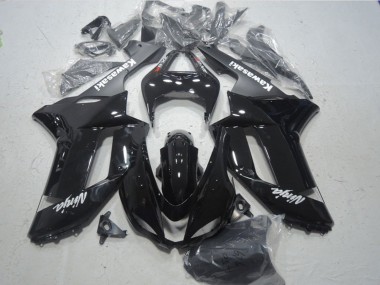Comprare Carena Moto Kawasaki ZX6R 2007-2008 - Nero Lucido Nero Opaco Bianco Rosso Decals