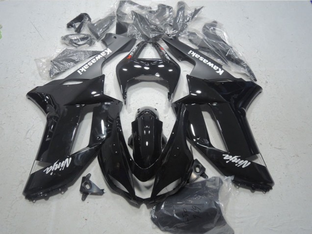 Comprare Carena Moto Kawasaki ZX6R 2007-2008 - Nero Lucido Nero Opaco Bianco Rosso Decals