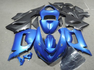 Comprare Kit Carena Moto Kawasaki ZX6R 2005-2006 - Blu Nero Opaco