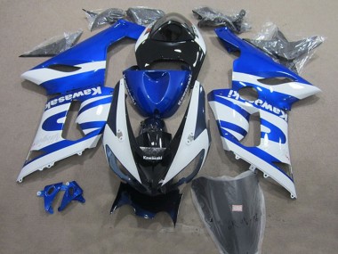 Comprare Carena Moto Kawasaki ZX6R 2005-2006 - Blu Bianco Nero