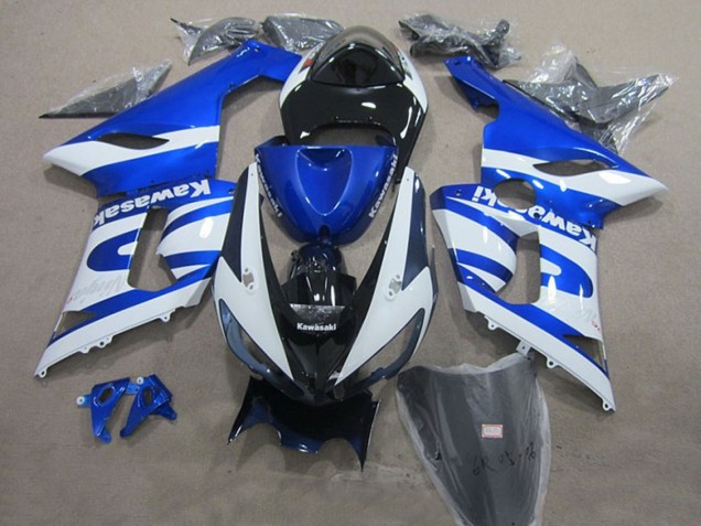 Comprare Carena Moto Kawasaki ZX6R 2005-2006 - Blu Bianco Nero