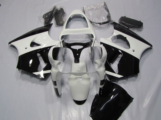 Comprare Carena Moto Kawasaki ZX6R 2000-2002 - Bianco Nero Lucido