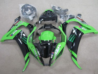 Comprare Carena Moto Kawasaki ZX10R 2011-2015 - Verde Nero Lucido Verde Elf Touch4 Mostro