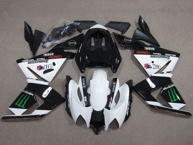 Comprare Carena Moto Kawasaki ZX10R 2004-2005 - Nero Bianco Mostro