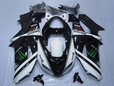 Comprare Carena Moto Kawasaki ZX10R 2006-2007 - Bianco Nero Lucido Verde Elf Touch4 Mostro