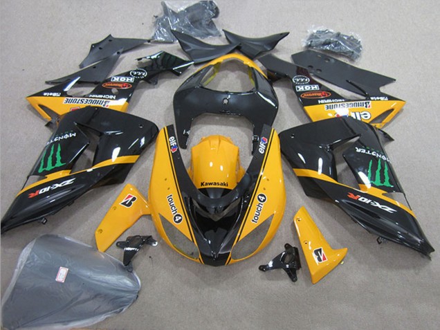 Comprare Carena Moto Kawasaki ZX10R 2006-2007 - Nero Lucido Giallo Verde Touch4 Mostro