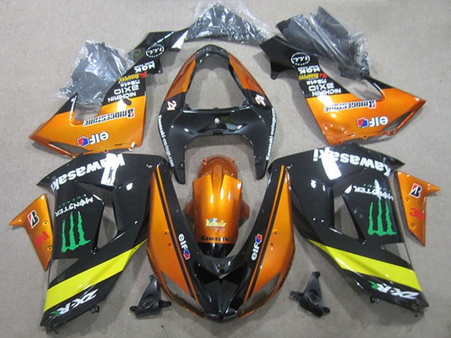 Comprare Carena Moto Kawasaki ZX10R 2006-2007 - Arancia Giallo Nero Lucido Verde Mostro