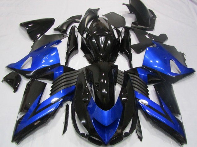 Comprare Carena Moto Kawasaki ZX14R ZZR1400 2006-2011 - Blu Nero Lucido