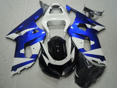 Comprare Carena Moto Suzuki GSXR 600 2001-2003 - Bianco Blu Nero Lucido