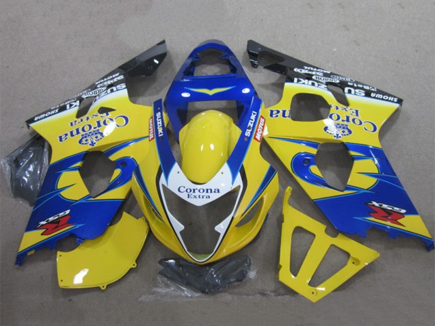 Comprare Carena Moto Suzuki GSXR 600 2004-2005 - Giallo Blu Bianco Nero Corona Extra