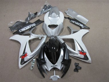 Comprare Carena Moto Suzuki GSXR 600 2006-2007 - Bianco Argento Nero Lucido Rosso
