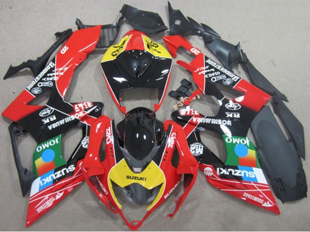 Comprare Carena Moto Suzuki GSXR 600 2006-2007 - Rosso Giallo Verde Blu Nero JOMO