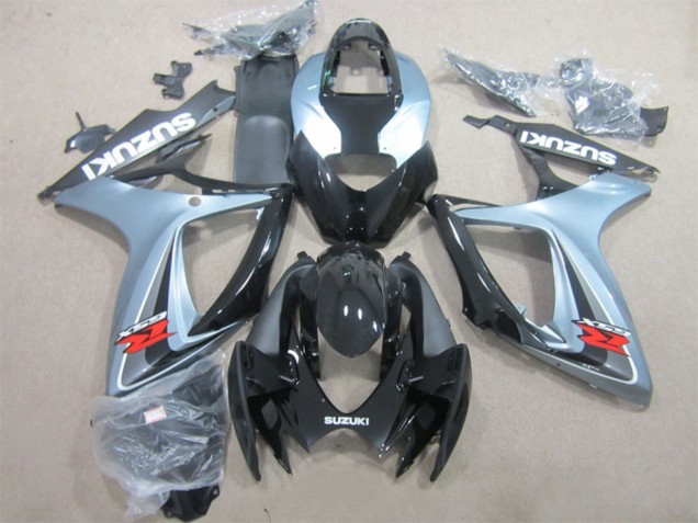 Comprare Carena Moto Suzuki GSXR 600 2006-2007 - Grigio Nero Lucido