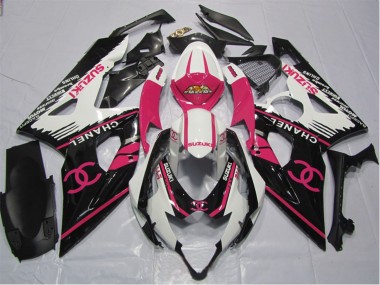 Comprare Carena Moto Suzuki GSXR 600 2006-2007 - Bianco Rosa Nero Chanel