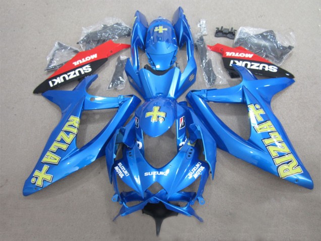 Comprare Carena Moto Suzuki GSXR 600 2008-2010 - Blu Giallo Rosso Nero Rizla Motul