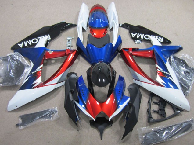 Comprare Carena Moto Suzuki GSXR 600 2008-2010 - Bianco Rosso Blu Nero Rizoma