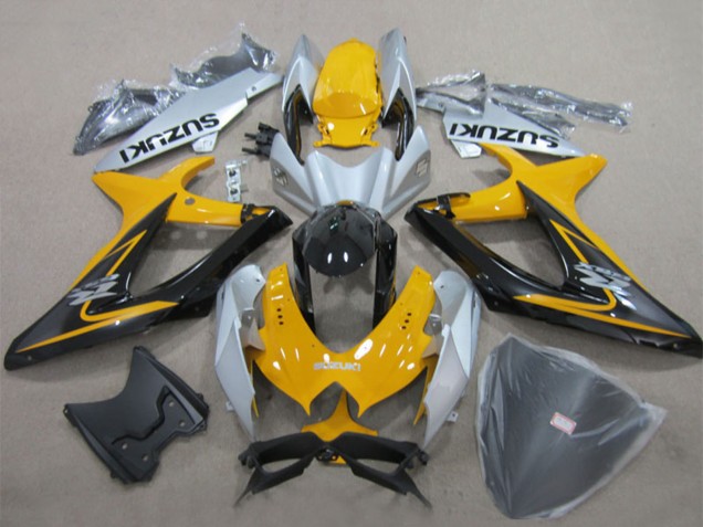 Comprare Carena Moto Suzuki GSXR 600 2008-2010 - Giallo Argento Nero Lucido