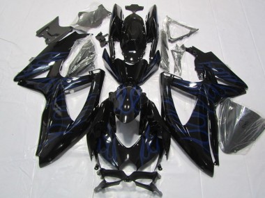 Comprare Carena Moto Suzuki GSXR 600 2008-2010 - Nero Lucido Blu Fiamma