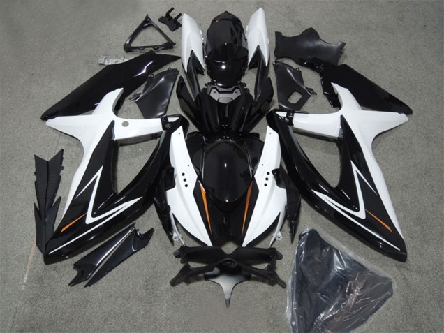 Comprare Carena Moto Suzuki GSXR 600 2008-2010 - Bianco Nero Lucido