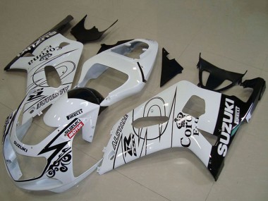 Comprare Carena Moto Suzuki GSXR 750 2001-2003 - Bianco Nero Alstare Corona Extra Motul