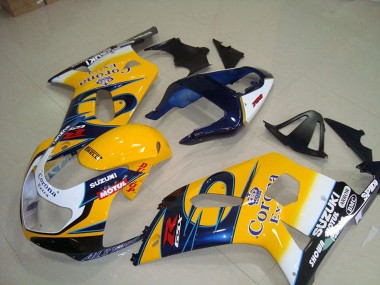 Comprare Carena Moto Suzuki GSXR 750 2001-2003 - Giallo Bianco Blu Alstare Corona Extra Motul