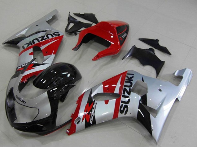 Comprare Carena Moto Suzuki GSXR 750 2001-2003 - Rosso Argento Nero