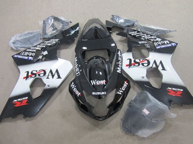 Comprare Carena Moto Suzuki GSXR 750 2004-2005 - Nero Lucido Bianco West Mobil