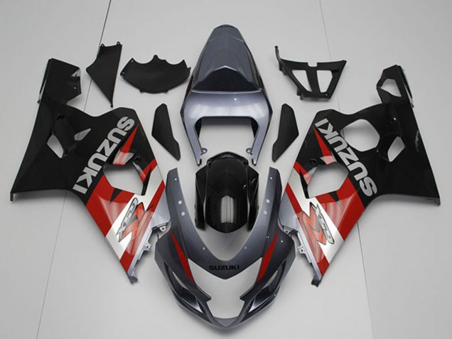 Comprare Carena Moto Suzuki GSXR 750 2004-2005 - Argento Grigio Rosso Nero