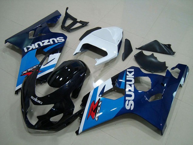 Comprare Carena Moto Suzuki GSXR 750 2004-2005 - Bianco Blu Nero Lucido