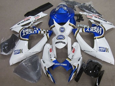 Comprare Carena Moto Suzuki GSXR 750 2006-2007 - Bianco Blu Michelin Motul Lucky Strike