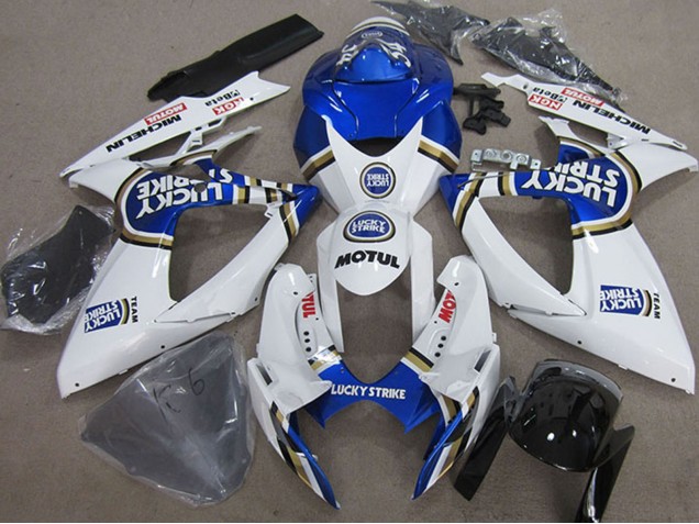 Comprare Carena Moto Suzuki GSXR 750 2006-2007 - Bianco Blu Michelin Motul Lucky Strike