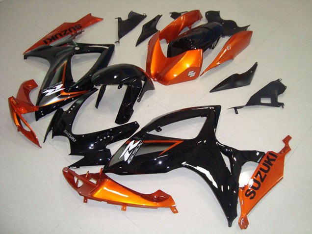 Comprare Carena Moto Suzuki GSXR 750 2006-2007 - Arancia Nero Lucido
