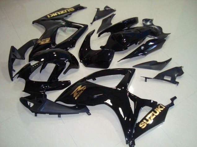 Comprare Carena Moto Suzuki GSXR 750 2006-2007 - Nero Lucido Oro Decal