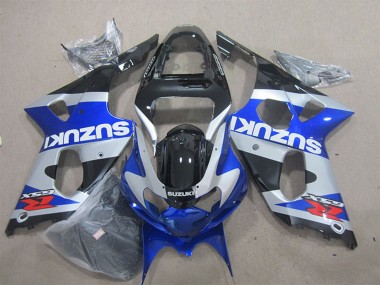 Comprare Carena Moto Suzuki GSXR 1000 2000-2002 - Blu Argento Nero Rosso Bianco Decal