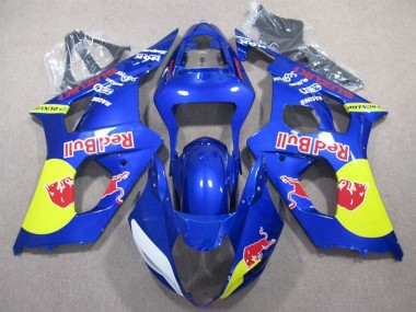 Comprare Carena Moto Suzuki GSXR 1000 2003-2004 - Blu Giallo Red Bull