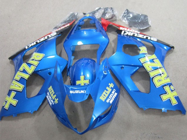 Comprare Carena Moto Suzuki GSXR 1000 2003-2004 - Blu Giallo Nero Rizla