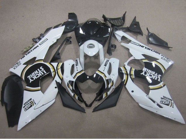 Comprare Carena Moto Suzuki GSXR 1000 2005-2006 - Bianco Nero Lucky Strike Motul