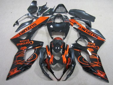 Comprare Carena Moto Suzuki GSXR 1000 2005-2006 - Nero Lucido Arancia Corona Extra