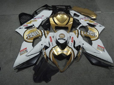 Comprare Carena Moto Suzuki GSXR 1000 2005-2006 - Bianco Oro Lucky Strike Motul