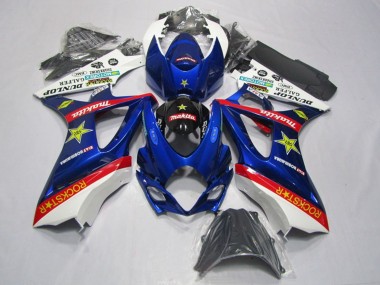 Comprare Kit Carena Moto Suzuki GSXR 1000 2007-2008 - Bianco Blu Rosso Nero Rockstar