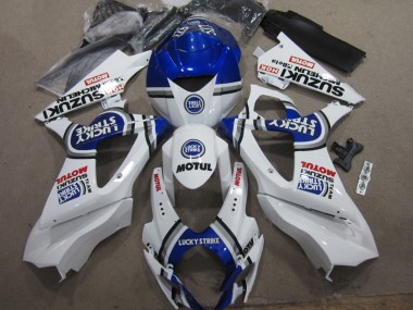 Comprare Carena Moto Suzuki GSXR 1000 2007-2008 - Bianco Blu Lucky Strike Rosso Motul