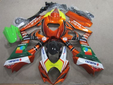 Comprare Carena Moto Suzuki GSXR 1000 2007-2008 - Arancia Giallo Bianco Rosso Verde Mostro