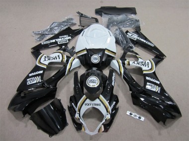 Comprare Carena Moto Suzuki GSXR 1000 2007-2008 - Bianco Nero Lucky Strike Motul