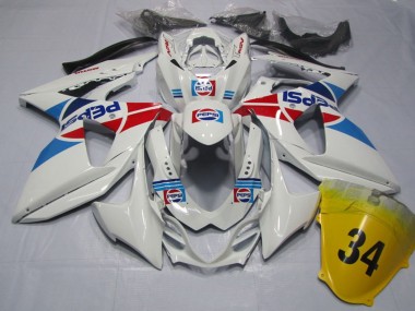 Comprare Carena Moto Suzuki GSXR 1000 2009-2016 - Bianco Blu Rosso Pepsi 34